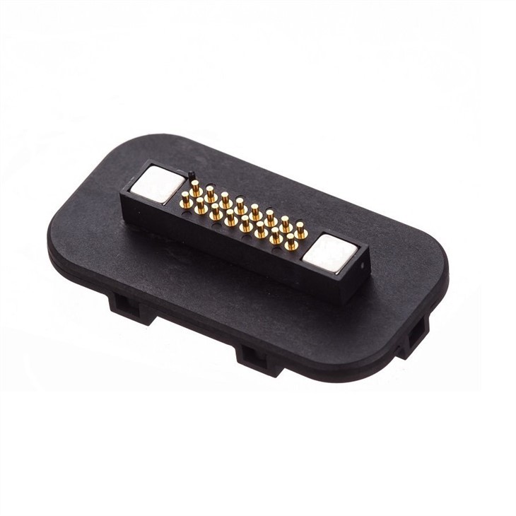 Cysylltydd Solderless Pin Pogo Aur Plated Magnetig