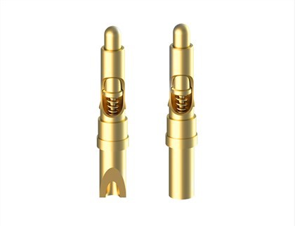 Cwpan solder Pogo Pin Plated Gold Connector