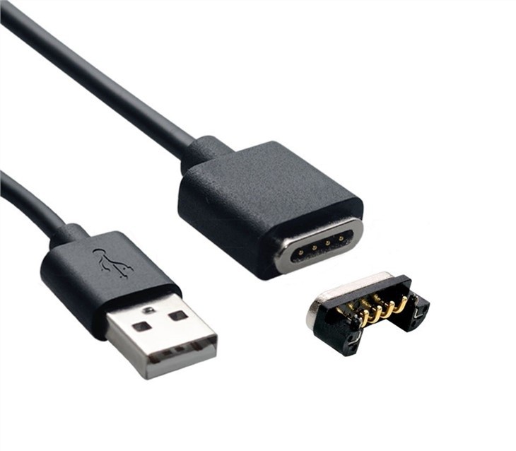 4 Pin 2.54mm Magnetic Connector Pogo Pin Charging Cable