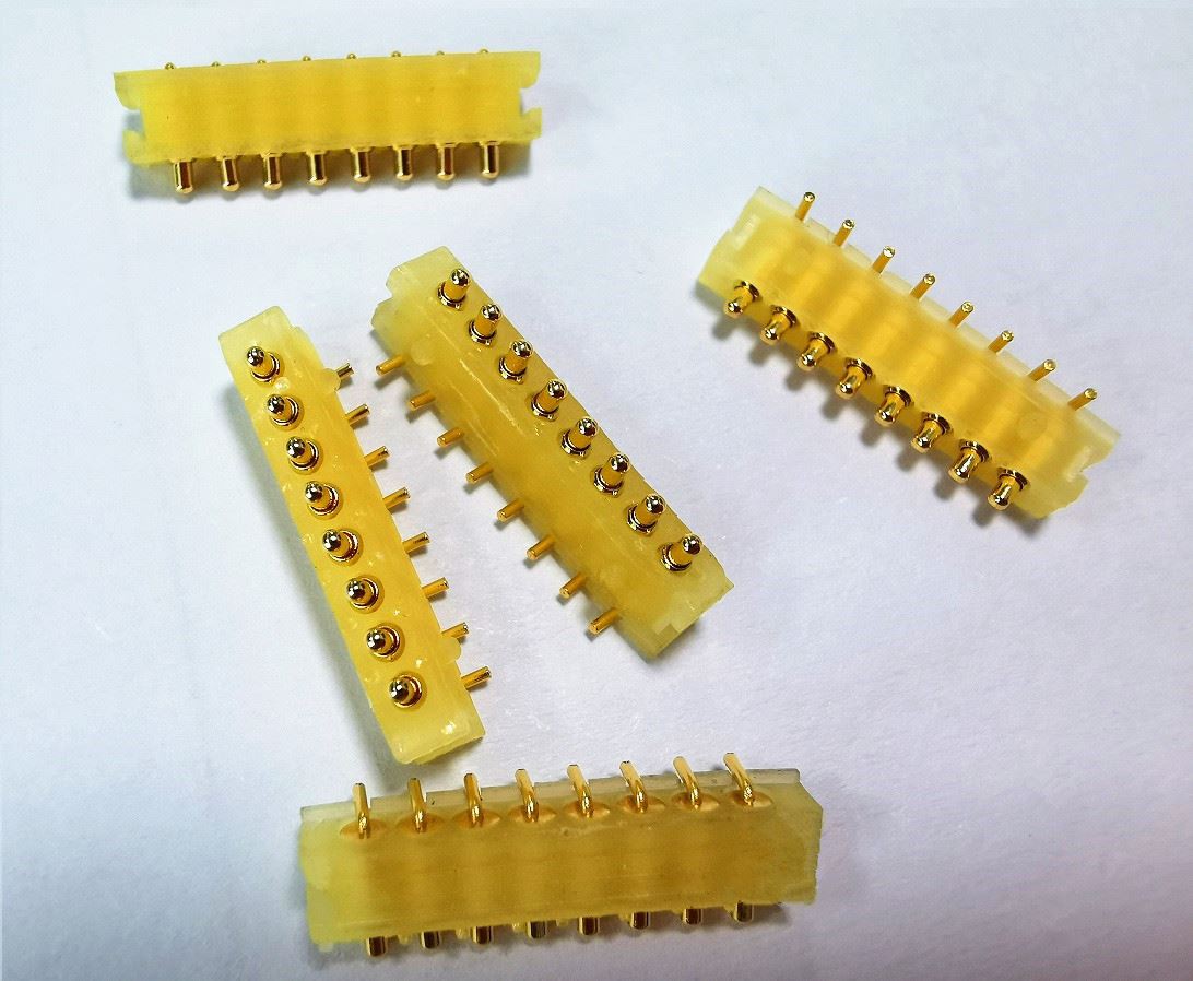 8 Pin Pogo Pin Llinell Sengl Connector Ongl sgwâr