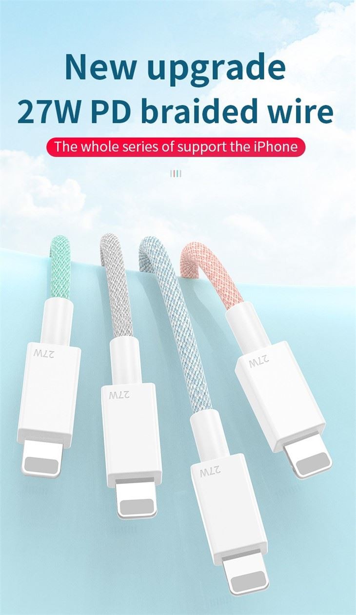 New Upgrade 27W PD Braided Charging Cable