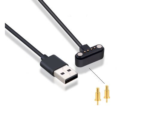 Ongl sgwâr Codi Tâl Pogo Pin Connector