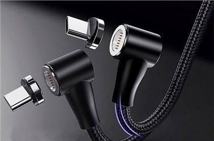 Cebl pin pogo codi tâl magnetig amlswyddogaethol