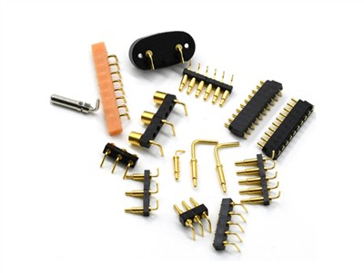 Cysylltydd Pin Pogo Ongl Sgw Gwryw a Benyw