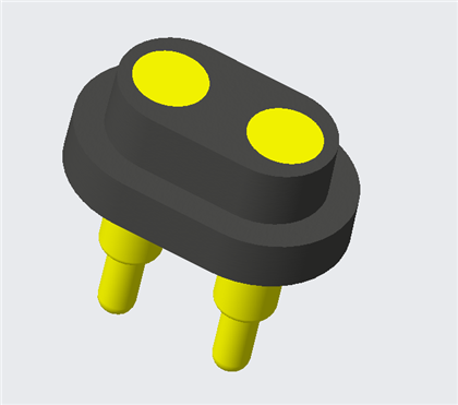 Cysylltydd PogoPin gwrth-ddŵr 2Pins